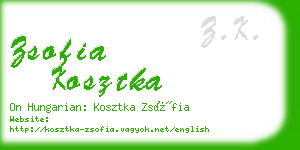 zsofia kosztka business card